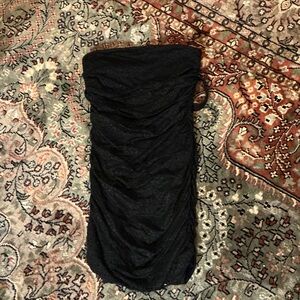 NBD little Black Lace Pattern Dress rouched, versatile ways to wear straps